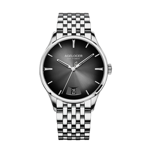 AGELOCER Budapest Men's Automatic Watch – Steel Strap Business Dress with Calendar