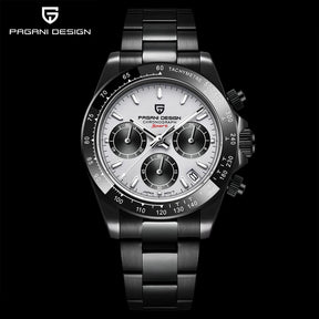 Pagani Design Men’s Chronograph Watch – Black Luxury Quartz, Waterproof