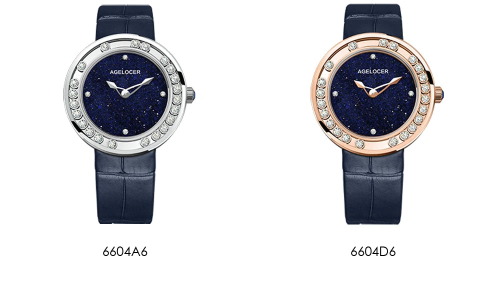 AGELOCER Baikal Diamond Women’s Watch – Luxury Quartz Wristwatch