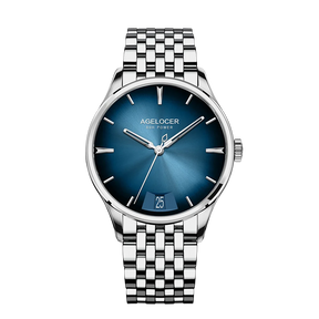 AGELOCER Budapest Men's Automatic Watch – Steel Strap Business Dress with Calendar