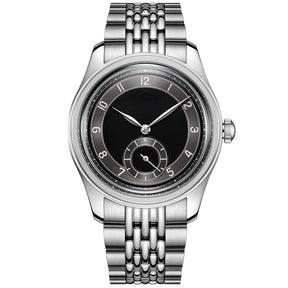 Pierre Philippe Field Watch – Black Enamel Dial Retro Arrow Pilot Watch, ST17 Mechanical Manual Wind