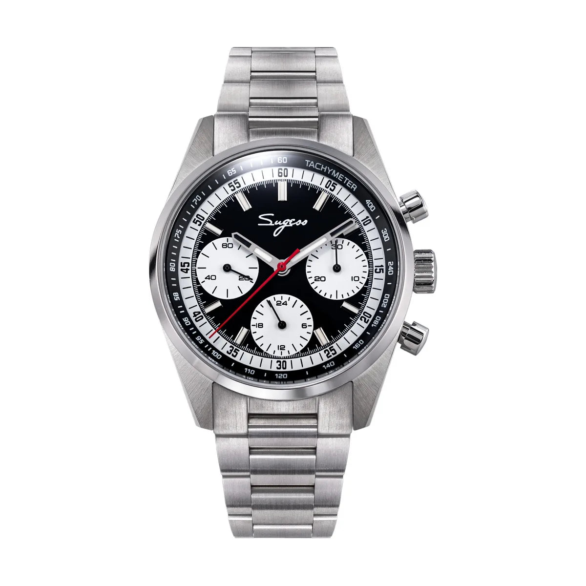 Sugess S465 Men’s Chronograph Watch 38mm – Mechanical, Gooseneck Movement, Sapphire Crystal, Roulette Dial
