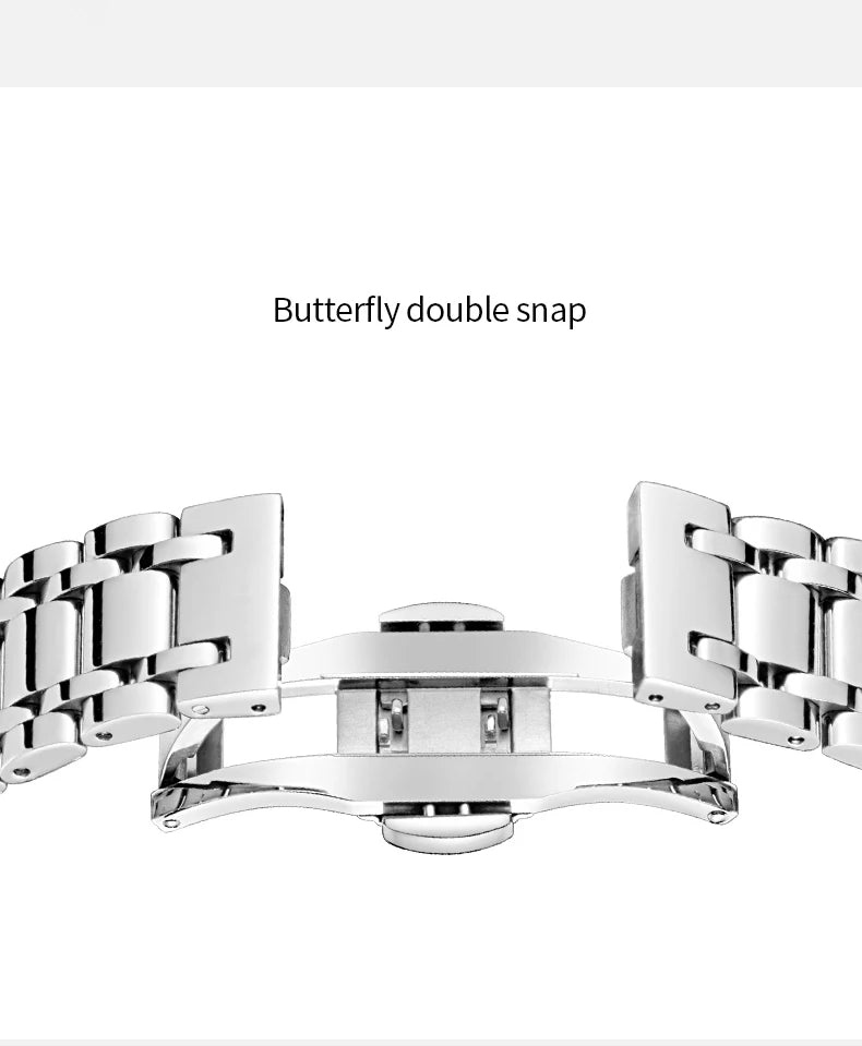 Seagull 417L Women’s Dress Watch – White Dial, Diamond Accent, Elegant Luxury Wristwatch