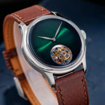 Sugess 38mm Tourbillon Men’s Watch – Minimalist Mechanical Handwind with Dome Sapphire Crystal