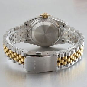 Baltany S4084 Men’s Automatic Dress Watch 36mm – Gold Tone, NH35 Movement, Stainless Steel Bracelet, Water Resistant