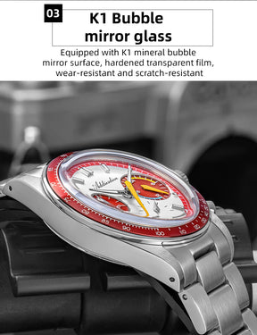 Addiesdive VK63 Chronograph Watch – Racing Style, 100M Waterproof