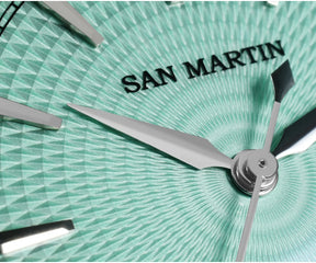 San Martin SN0110 Automatic Dress Watch – 37mm Textured Dial Sapphire Crystal Men's Mechanical Watch