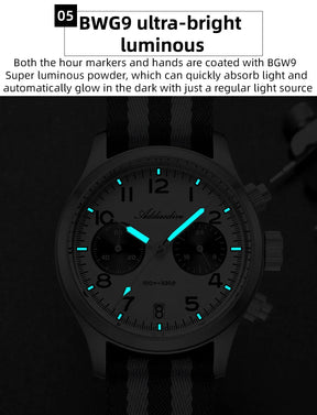 Addiesdive VK64 Chronograph Watch – 39mm, Sapphire, 100M Waterproof