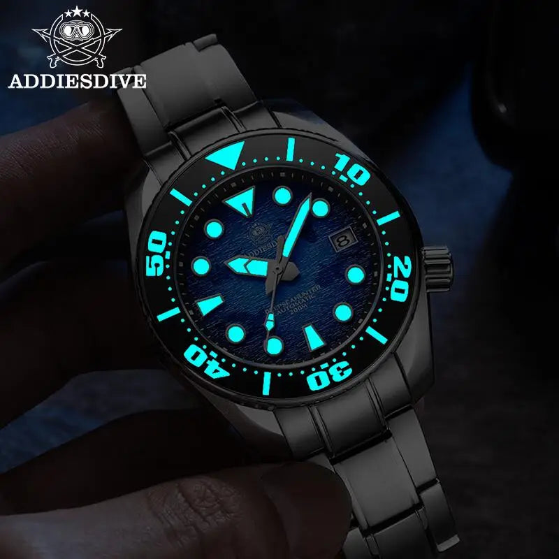 ADDIESDIVE AD2102 Automatic Dive Watch – 200m Water Resistant, BGW9 Super Luminous Men's Watch