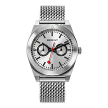 BERNY Men's Track Watch – Stainless Steel Panda Dial Rotating Bezel Casual