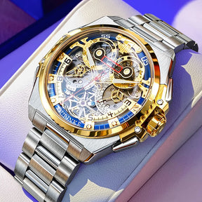 OUPINKE 3266 Men’s Automatic Skeleton Watch – Luxury Mechanical
