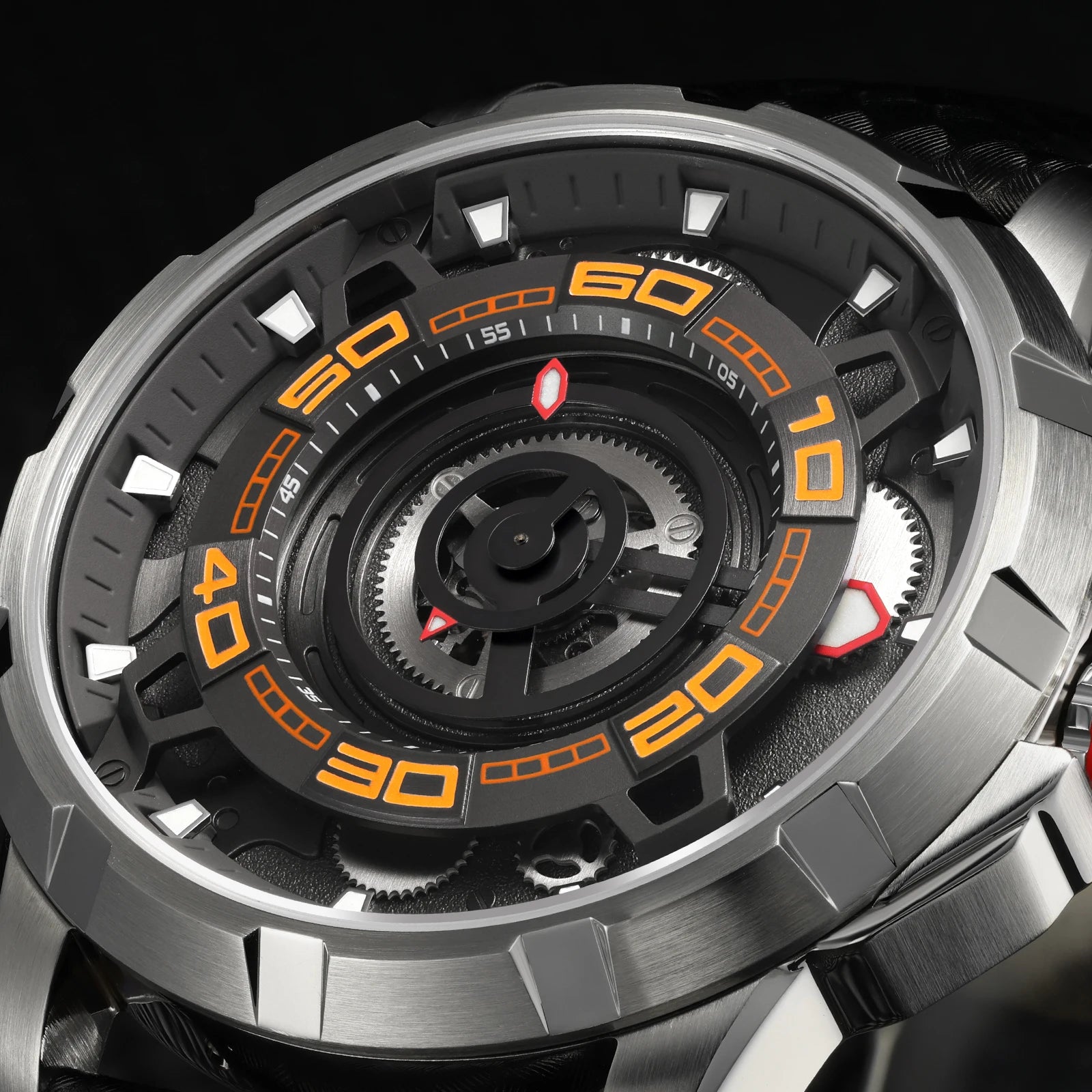 BERNY Automatic Skeleton Watch for Men – 3D Dial, Sapphire Crystal, 5ATM