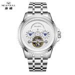 Seagull Flywheel Men’s Mechanical Watch – 44mm, Sapphire, Dual Time