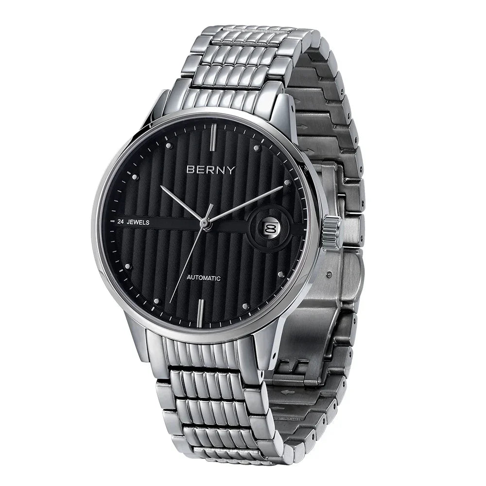 BERNY Automatic Watch – Miyota 9015 Sapphire Stainless Steel 5ATM Unisex