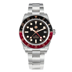San Martin SN0109 GMT Automatic Watch – 39mm Sapphire Crystal, NH34 GMT Men's Luxury Watch