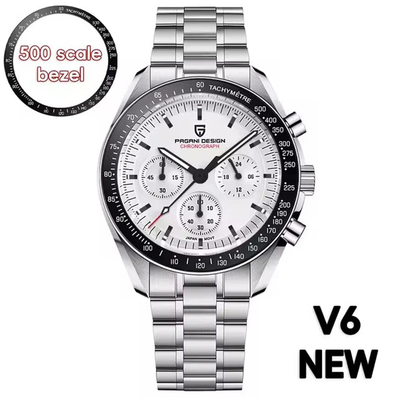 Pagani Design VK63 Moonphase Chronograph Watch – Sapphire, Luminous