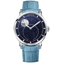 AGELOCER Men’s Moon Phase Watch – Blue Aventurine Dial, 29.5-Day Display, Luxury Automatic Wristwatch