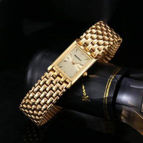 BERNY Couple Quartz Watch – Gold Tone, Stainless Steel, Men & Women, Water Resistant
