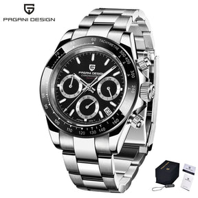 PAGANI DESIGN Men's Chronograph Quartz Watch – Sapphire, Stainless Steel, VK63