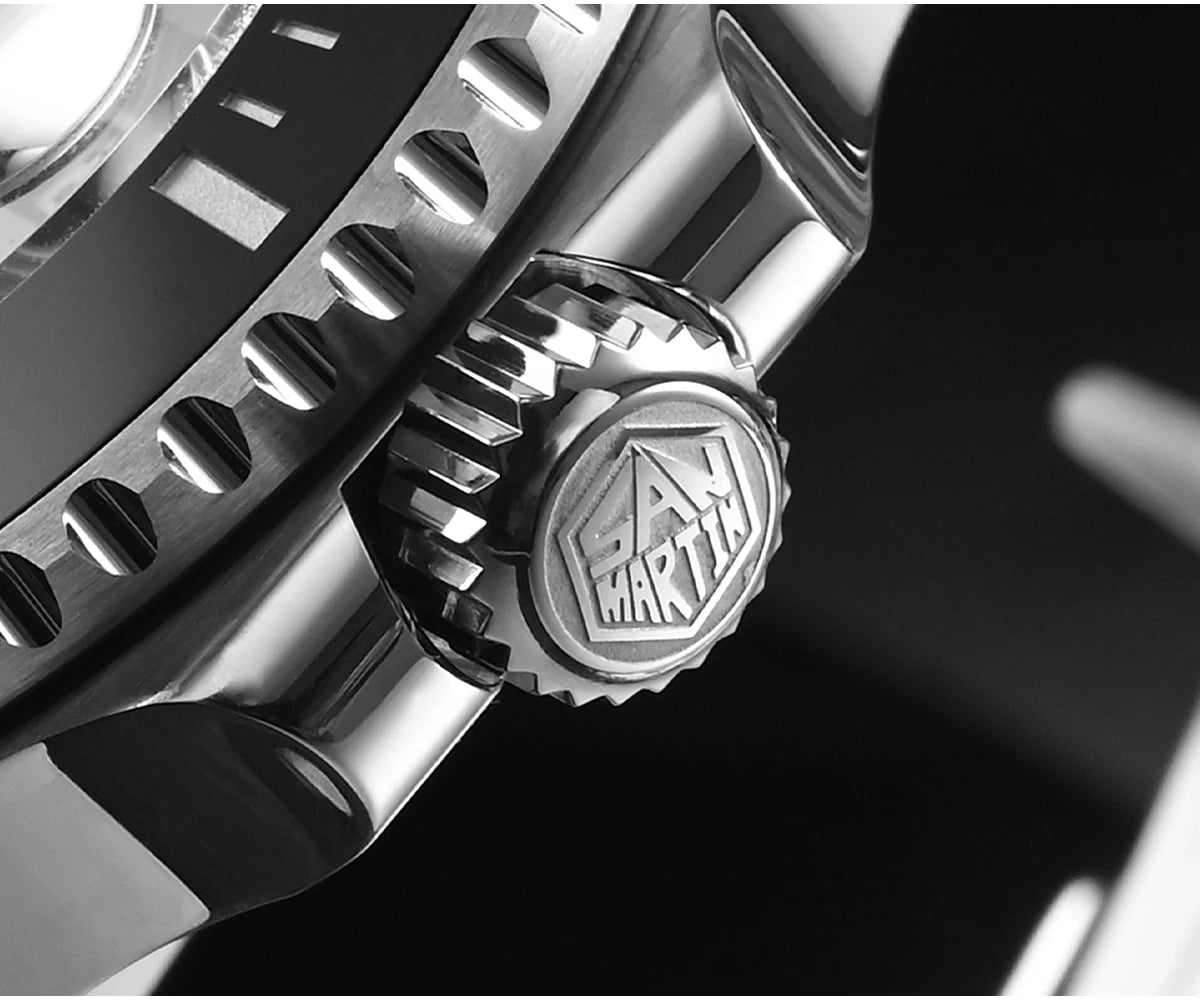 San Martin SN0017 Automatic Dive Watch – 40mm Sapphire Crystal 200M Waterproof Men's Luxury Mechanical Watch