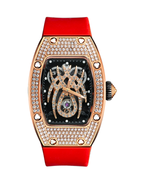 HANBORO Spider Collection Spider Ruby and Diamond Crafted Luminous Full Diamonds Luxury Women's Watch