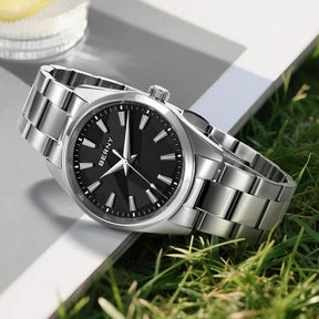 BERNY Women's Quartz Watch 39mm – Sapphire AR Coated 100M Waterproof Stainless Steel