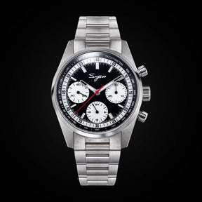 Sugess S465 Men’s Chronograph Watch 38mm – Mechanical, Gooseneck Movement, Sapphire Crystal, Roulette Dial