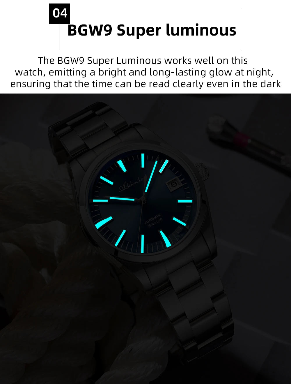 ADDIESDIVE Watches for Men 39mm Luxury NH35 Automatic Watch AD2077 Mechanical Wristwatch New Luminous Waterproof 100m Diving