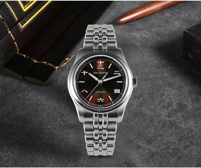 San Martin SN0144 Men’s Automatic Dress Watch 39mm – Miyota 90S5, Sunburst Dial