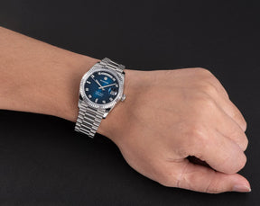 Sugess Men’s Automatic Watch 36mm – SL3034 Movement, Rose Gold, Sapphire Crystal, Date Display