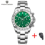 PAGANI DESIGN Men’s Chronograph Watch VK63 Quartz Stainless Steel Sapphire Crystal Luxury Wristwatch