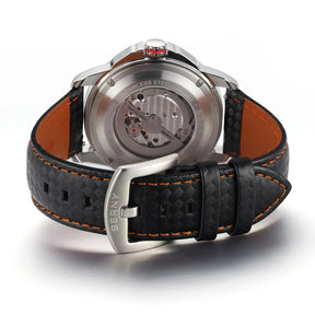 BERNY Automatic Skeleton Watch for Men – 3D Dial, Sapphire Crystal, 5ATM