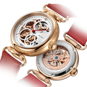 Seagull 6002L Women's Automatic Skeleton Watch – Leather Strap Waterproof