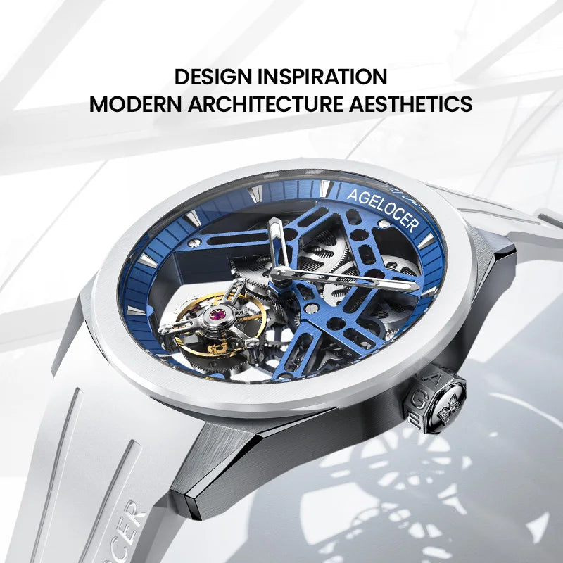 AGELOCER Men’s Tourbillon Watch – 80 Hour Power Reserve, Sapphire, 42mm