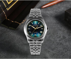 San Martin SN0144 Men’s Automatic Dress Watch 39mm – Miyota 90S5, Sunburst Dial