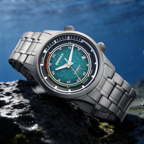 BERNY Men's Automatic Titanium Diver Watch – 20ATM Waterproof Sapphire Luminous