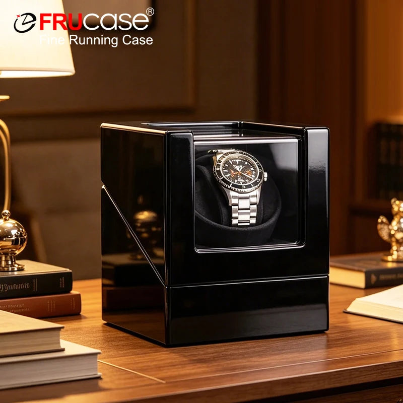FRUCASE Automatic Watch Winder Box – USB Powered Watch Winder for 1/2/4 Watches Storage Case