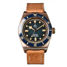 Hruodland Men’s Bronze Automatic Diver Watch 39mm – Sapphire Crystal, 20Bar Water Resistance, C3 Luminous, PT5000/SW200