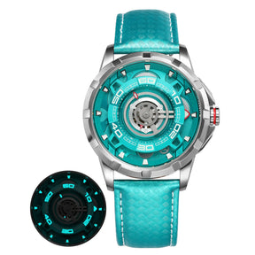 BERNY Automatic Skeleton Watch for Men – 3D Dial, Sapphire Crystal, 5ATM