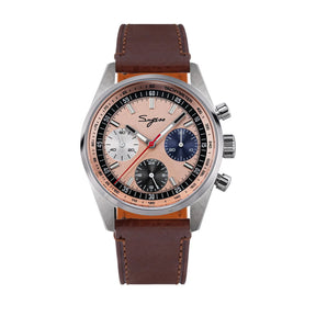 Sugess S465 Men’s Chronograph Watch 38mm – Mechanical, Gooseneck Movement, Sapphire Crystal, Roulette Dial