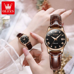 OLEVS Women’s Automatic Watch – Luxury Waterproof Luminous Chronograph Date Wristwatch 9932