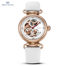 Seagull 6002L Women's Automatic Skeleton Watch – Leather Strap Waterproof