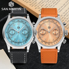 San Martin Men’s Quartz Chronograph Watch – 38mm, Sapphire Crystal