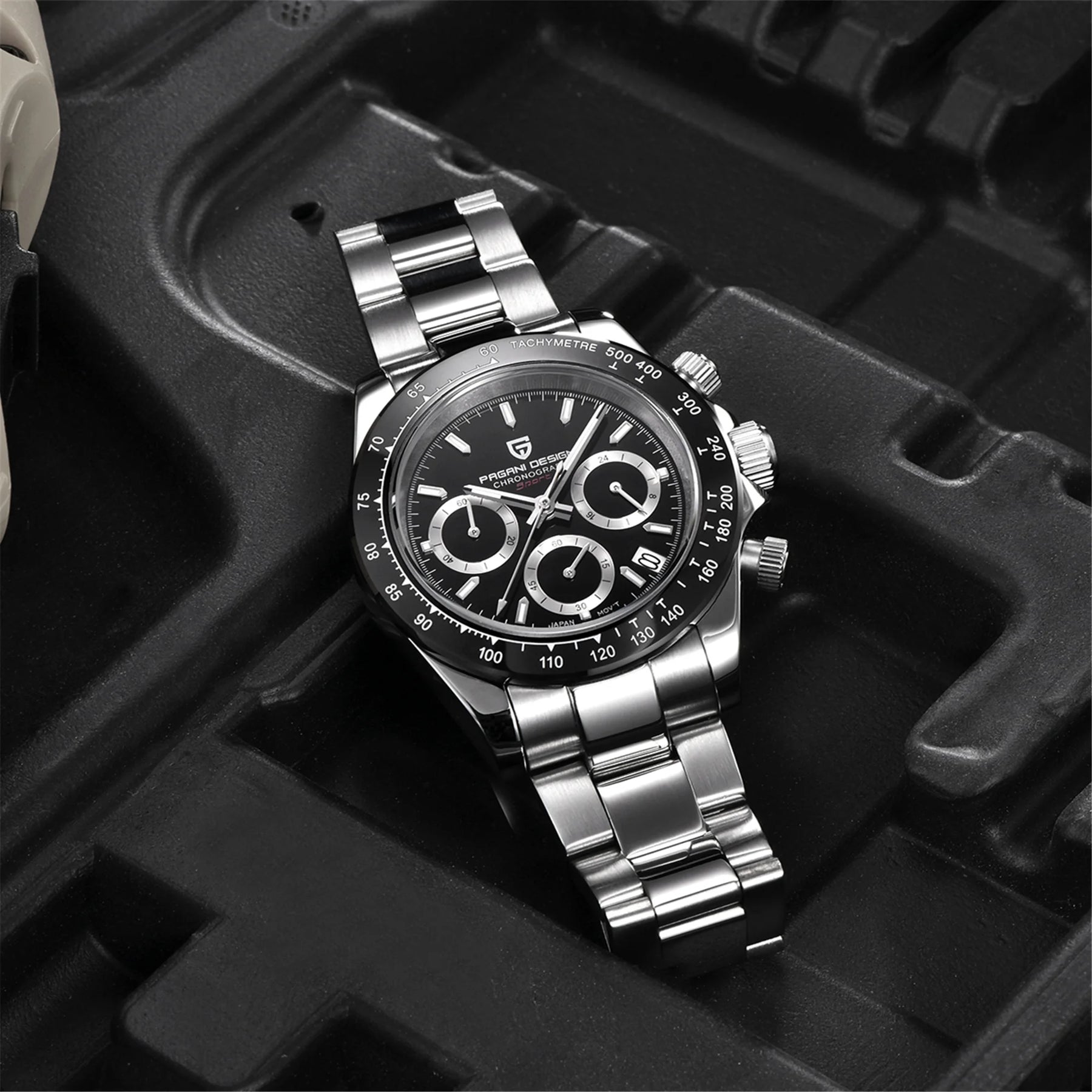 PAGANI DESIGN Men's Chronograph Quartz Watch – Sapphire, Stainless Steel, VK63