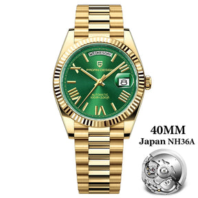 Pagani Design DD40 Men's Automatic Watch – NH36A Gold White Day-Date 2026