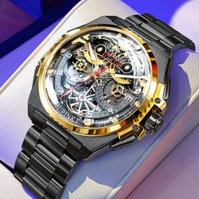 OUPINKE 3266 Men’s Automatic Skeleton Watch – Luxury Mechanical