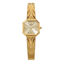 BERNY Women's Gold Quartz Watch – Octagonal Stainless Steel