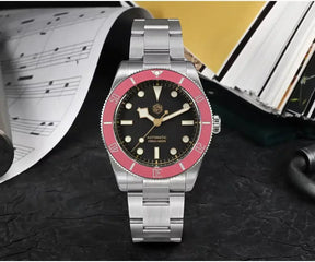San Martin SN0138 37mm Vintage Diver Watch – ST2130 Automatic Men’s Watch with Sapphire Crystal & 200M Water Resistance
