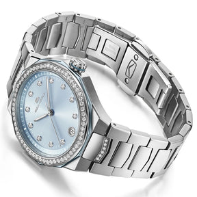 Seagull 1140L Ladies Mechanical Watch: Elegant Stainless Steel Design with Luminous Date