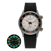 BERNY Men's Titanium Automatic Diver Watch – 20ATM, Sapphire, Miyota 8215